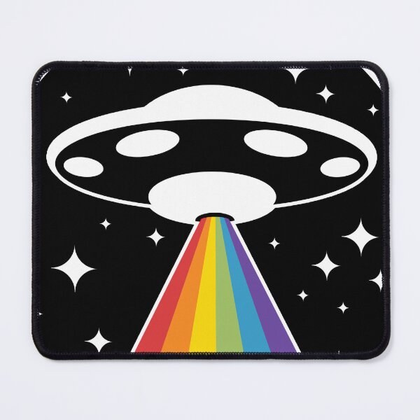Item preview, Rainbow Beam UFO - Pride Alien Spaceship designed and sold by ZhivanCrimson.
