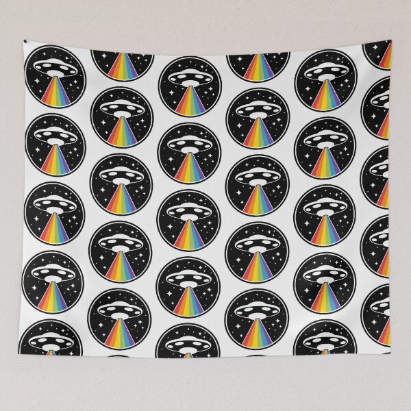 Item preview, Rainbow Beam UFO - Pride Alien Spaceship designed and sold by ZhivanCrimson.