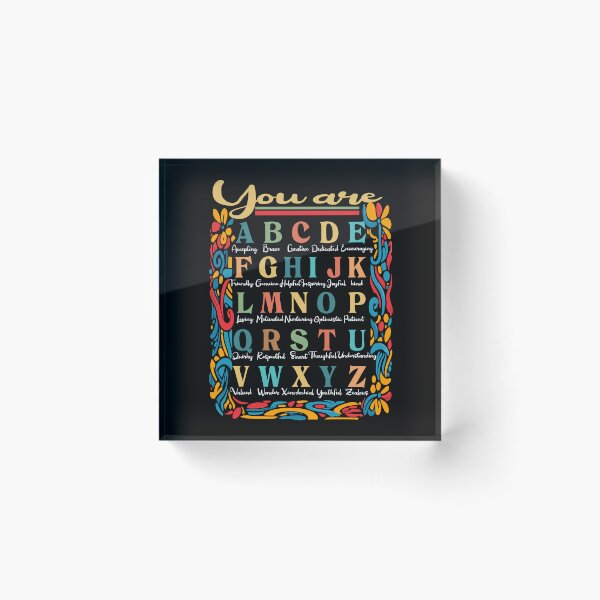 Item preview, You Are Letters Alphabet Learn ABCs Student Reading Teacher designed and sold by Colorfulman.