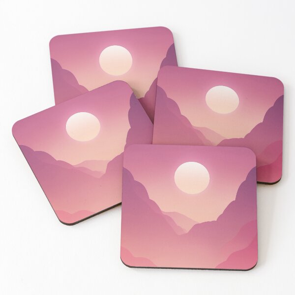 Item preview, Cozy Warm Gradient Sunset Mountain designed and sold by The Artfiller.