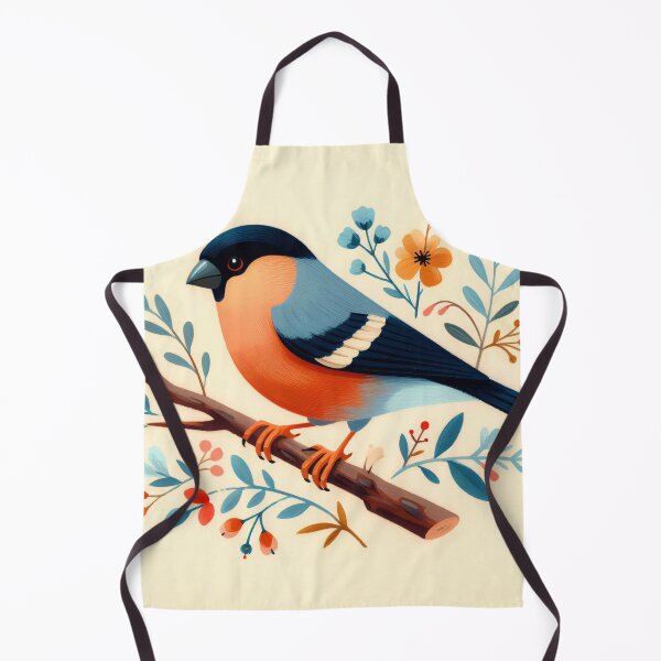 Item preview, Bullfinch - Watercolour Folk Art by heidiannemorris © designed and sold by FOLK ART FUSION by heidiannemorris.