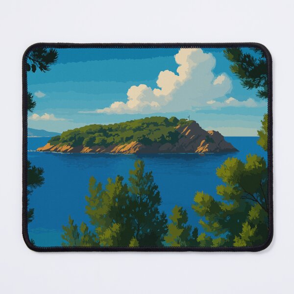 Item preview, The Green Island – Vintage Poster La Ciotat | Mediterranean Nature Poster designed and sold by Atelier Brume.