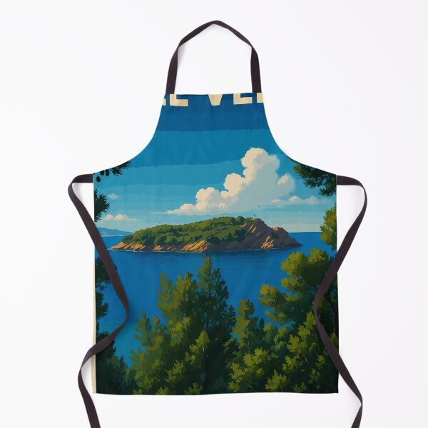 Item preview, The Green Island – Vintage Poster La Ciotat | Mediterranean Nature Poster designed and sold by Atelier Brume.
