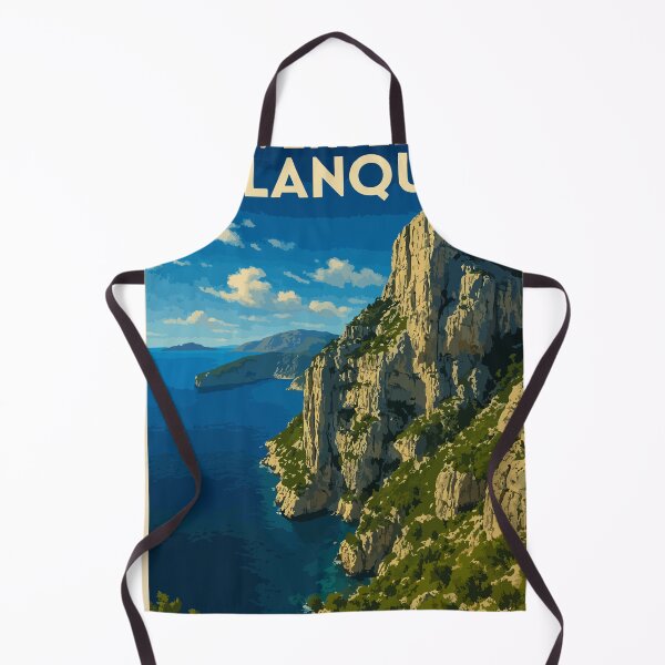 Item preview, Crossing the Calanques – Vintage Poster | Marseille-Cassis Hike designed and sold by Atelier Brume.