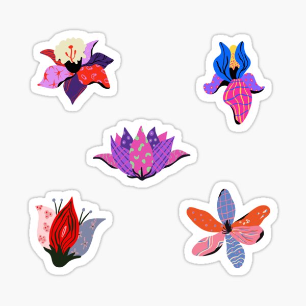 Item preview, Patchwork flowers sticker designed and sold by DesignPMG.