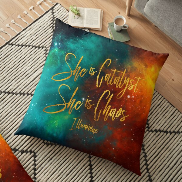 She is catalyst. She is chaos. Illuminae Floor Pillow