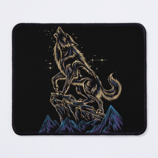Item preview, Galaxy Wolf Silhouette Howling designed and sold by MadCatPrints.
