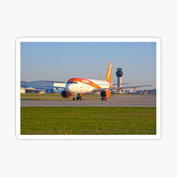 MAN to LYS easyJet A320-214 Sticker