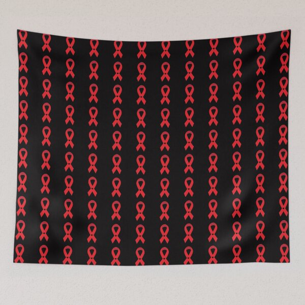 Item preview, Stroke cancer awareness, Red ribbon designed and sold by BlueDiamond-19.