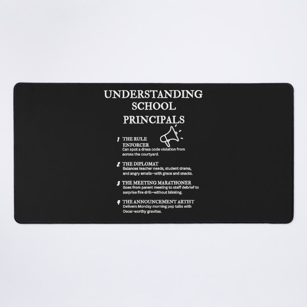 Item preview, Understanding School Principals – Hilarious Education Leadership Definitions – Black designed and sold by PsyFlow35.