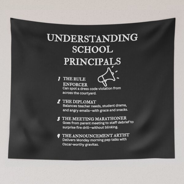 Item preview, Understanding School Principals – Hilarious Education Leadership Definitions – Black designed and sold by PsyFlow35.