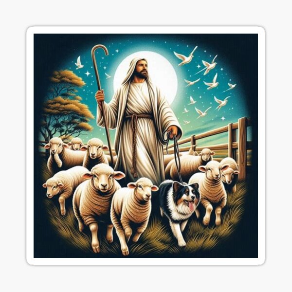 Item preview, Christianity Jezus Holy Sheeps Walk designed and sold by KTGim.