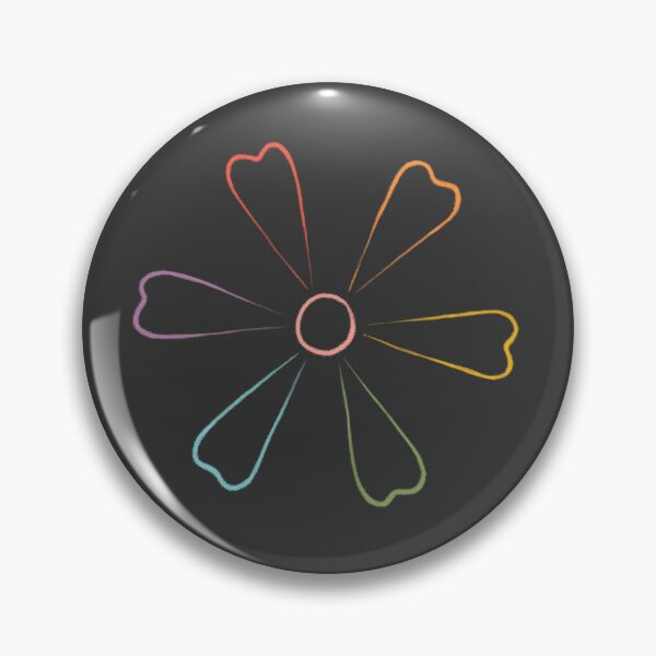 Item preview, Minimalist Rainbow Petal Flower Outline designed and sold by ZhivanCrimson.