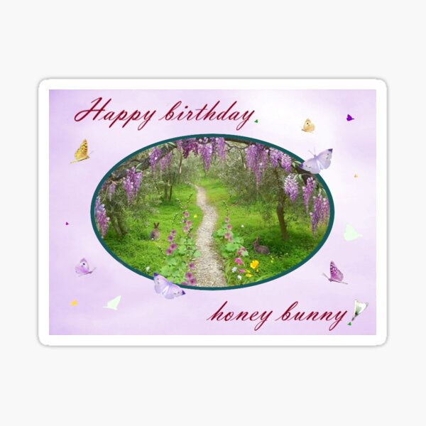 Item preview, Happy birthday honey bunny designed and sold by Fotobabayaga.