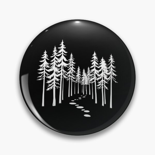 Item preview, Forest Path into Pine Woods - Minimalist Nature Silhouette designed and sold by Negative Space Art.