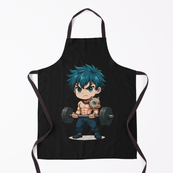 Item preview, Beast Mode Chibi Boy Lifting Barbell – Wild Kawaii Anime Gym Character designed and sold by ColorSplash123.