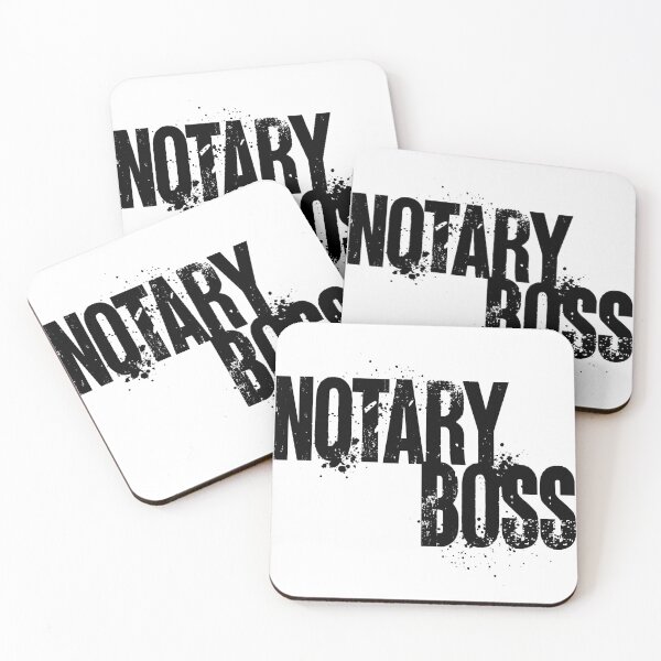 Item preview, Notary Boss – Commanding Minimalist Black Design designed and sold by NotaryLife.