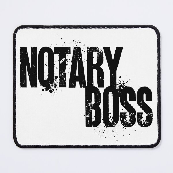 Item preview, Notary Boss – Commanding Minimalist Black Design designed and sold by NotaryLife.