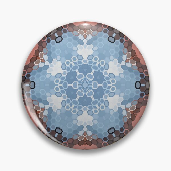 Item preview, Hex Mandala Blue Yellow and Pink designed and sold by WormholeOrbital.