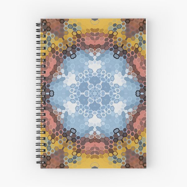 Item preview, Hex Mandala Blue Yellow and Pink designed and sold by WormholeOrbital.