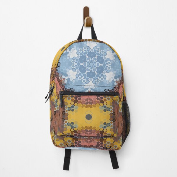 Item preview, Hex Mandala Blue Yellow and Pink designed and sold by WormholeOrbital.