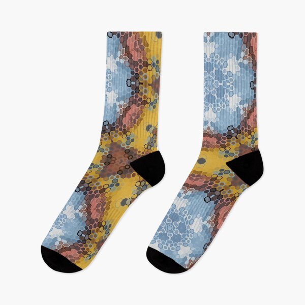 Item preview, Hex Mandala Blue Yellow and Pink designed and sold by WormholeOrbital.