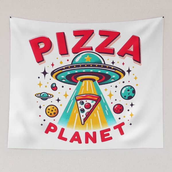 Item preview, pizza, pizza planet, planet designed and sold by TrueArtVibes.