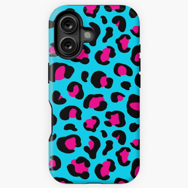Item preview, Leopard Print Pink on Turquoise Pattern designed and sold by Nicola Barnard.