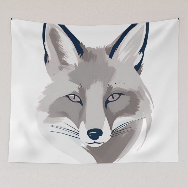 Item preview, Minimalist One-Line Fox Face Drawing designed and sold by CARTOON NR.