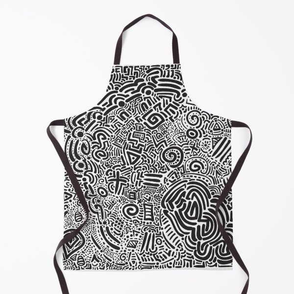 Item preview, Intricate Black and White Abstract Doodle Maze Art designed and sold by MetaMuralStudio.