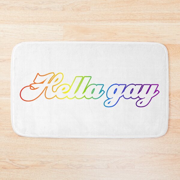 Item preview, Hella Gay - White With Rainbow designed and sold by sillyjess.