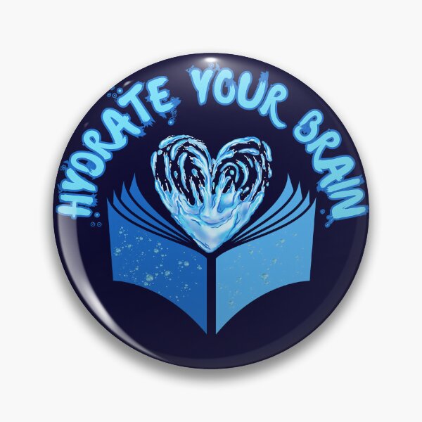 Item preview, Hydro Books Blue Pastel Hydrate Your Brain designed and sold by KateLeap.