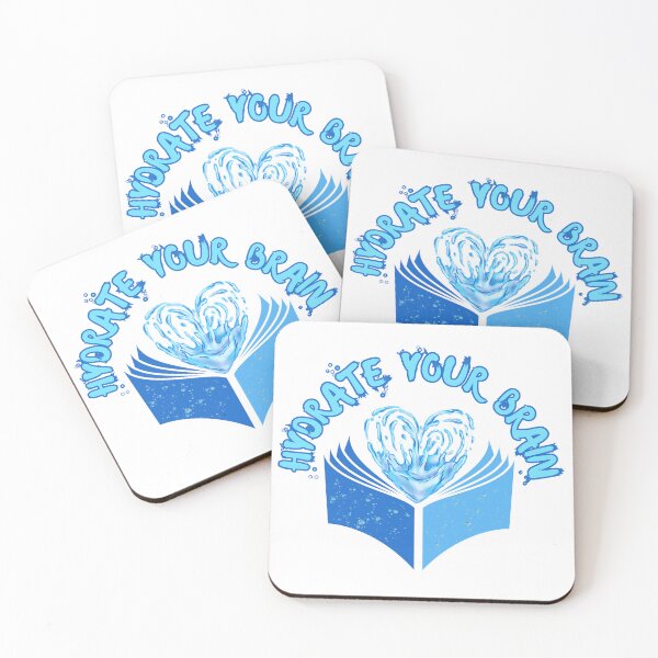 Item preview, Hydro Books Blue Pastel Hydrate Your Brain designed and sold by KateLeap.