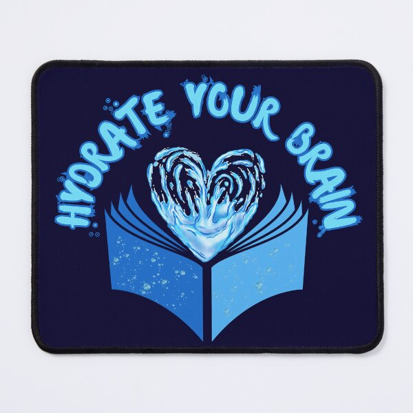 Item preview, Hydro Books Blue Pastel Hydrate Your Brain designed and sold by KateLeap.