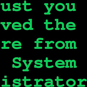Artwork thumbnail, Sudo system administrator lecture by IonianDesign