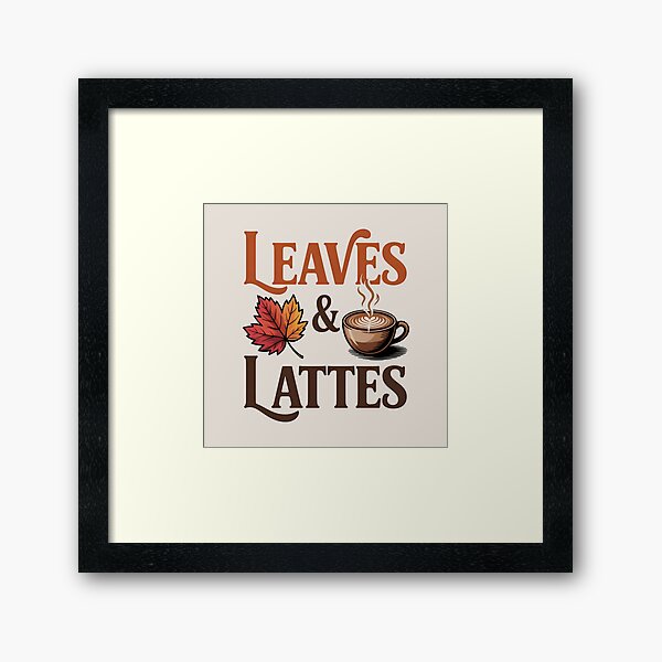 Item preview, Leaves & Lattes - Cozy Fall Design designed and sold by Jollys-ArtShop.