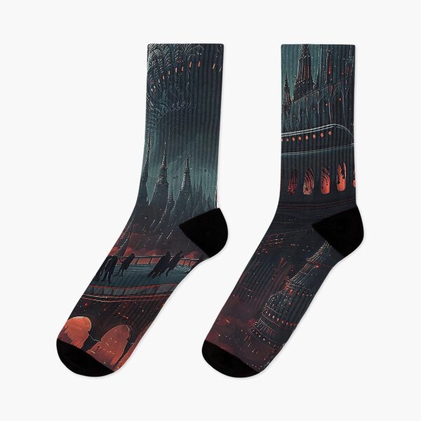 Item preview, This 3D rendered wide-angle shot offers a captivating view of a bustling futuristic city center. designed and sold by CheerForGoods.
