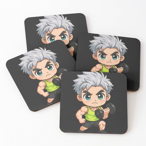 Item preview, Kenshiro Fit Chibi – Cute Anime Gym Boy with Dumbbell | Kawaii Workout Design designed and sold by ColorSplash123.