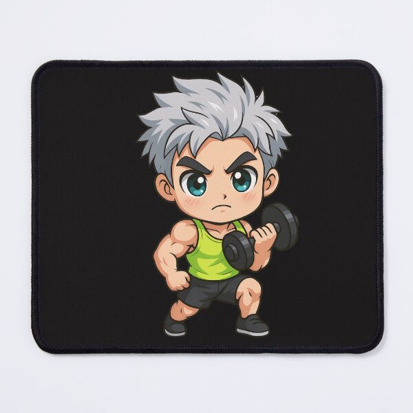 Item preview, Kenshiro Fit Chibi – Cute Anime Gym Boy with Dumbbell | Kawaii Workout Design designed and sold by ColorSplash123.