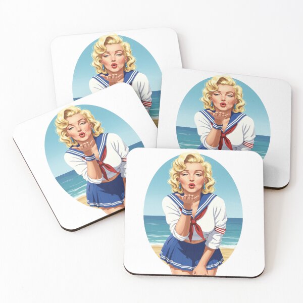 Item preview, Retro Bombshell by the Sea Timeless Marilyn designed and sold by LyssasMindArt.