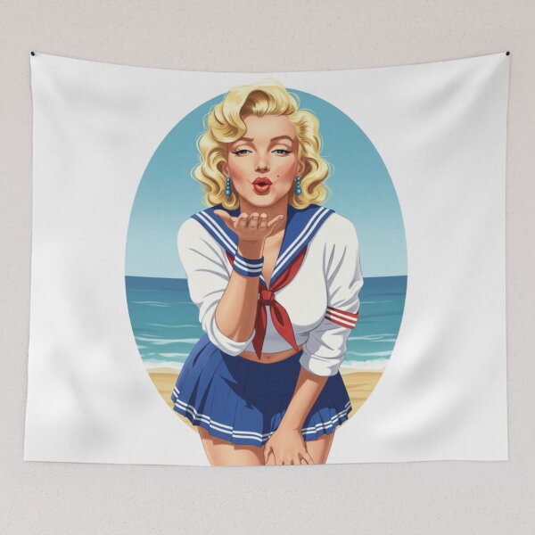 Item preview, Retro Bombshell by the Sea Timeless Marilyn designed and sold by LyssasMindArt.