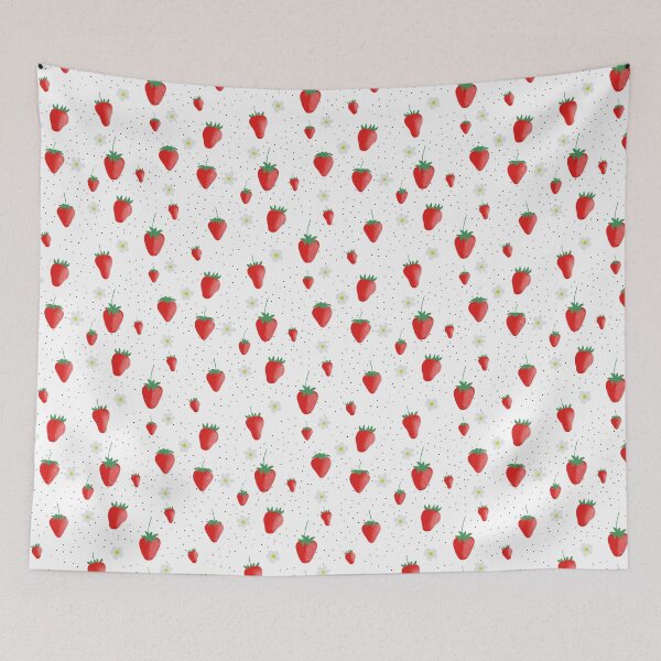 Aperçu de l'œuvre Jolies fraises et fleurs d'été créée et vendue par idovedesign.