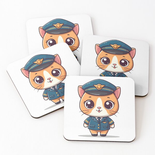 Item preview, Cat stewardess designed and sold by PrintLabStudio.