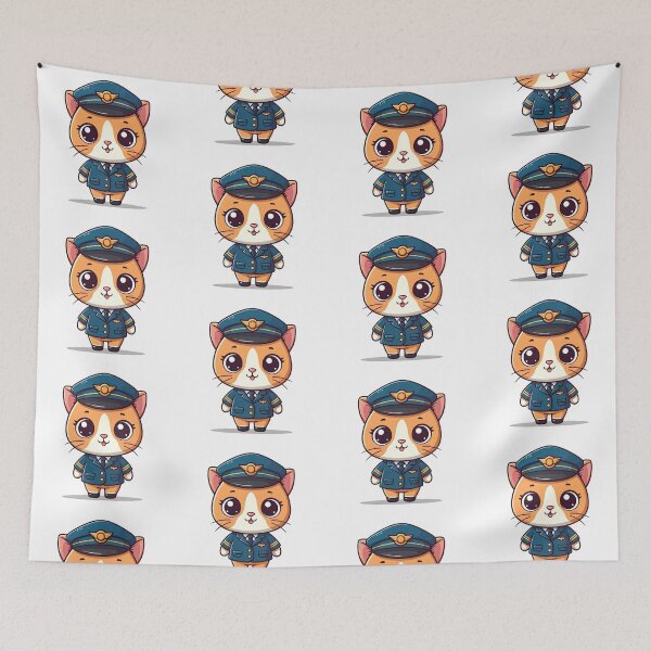 Item preview, Cat stewardess designed and sold by PrintLabStudio.