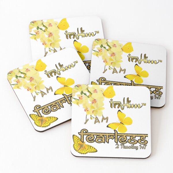 Item preview, In Him I Am Fearless – 2 Timothy 1:7 | Golden Font designed and sold by In Him™ | Rene Tesner.