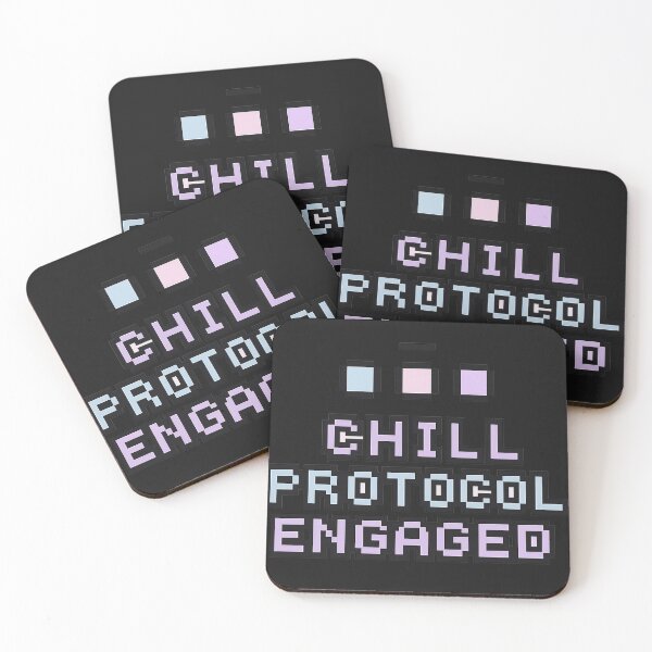 Item preview, Chill Protocol Engaged – Pixel System Mode Tee | Calmcore Glitchwear designed and sold by Laugh & Rewind .