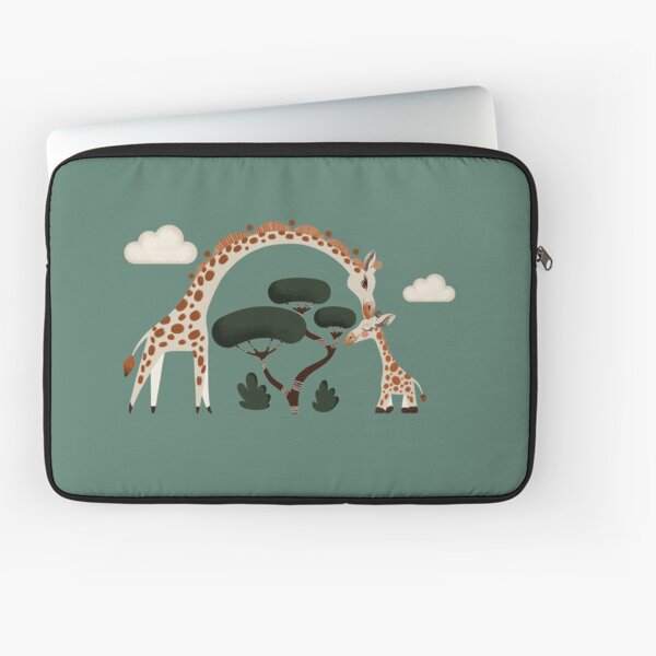 Giraffe baby and mom Laptoptasche