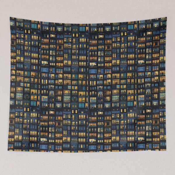 Item preview, Night Windows: Stories Behind the Glass designed and sold by DreamiCanvas.
