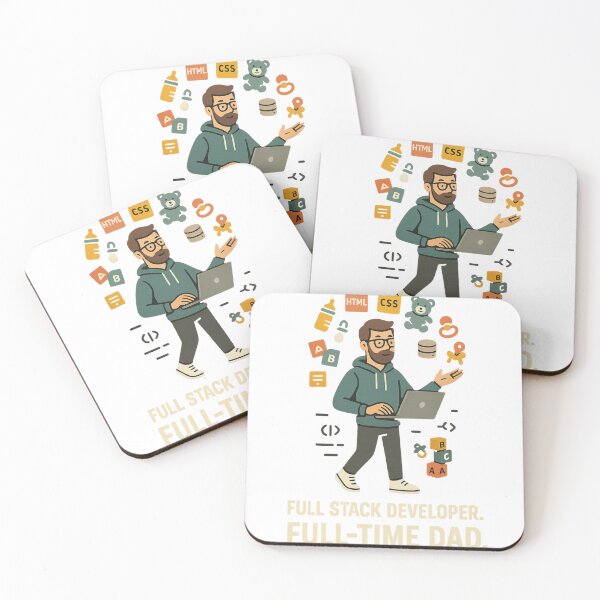 Item preview, Full Stack Developer. Full-time Dad. designed and sold by Townee-Shirts.