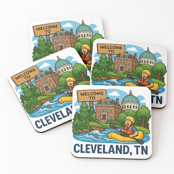 Item preview, Cartoon Cleveland TN Landmarks Illustration designed and sold by Stilll Waters Studio.